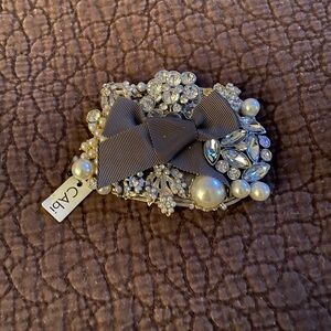 CAbi Rhinestone and pearl Belt Buckle
NWT